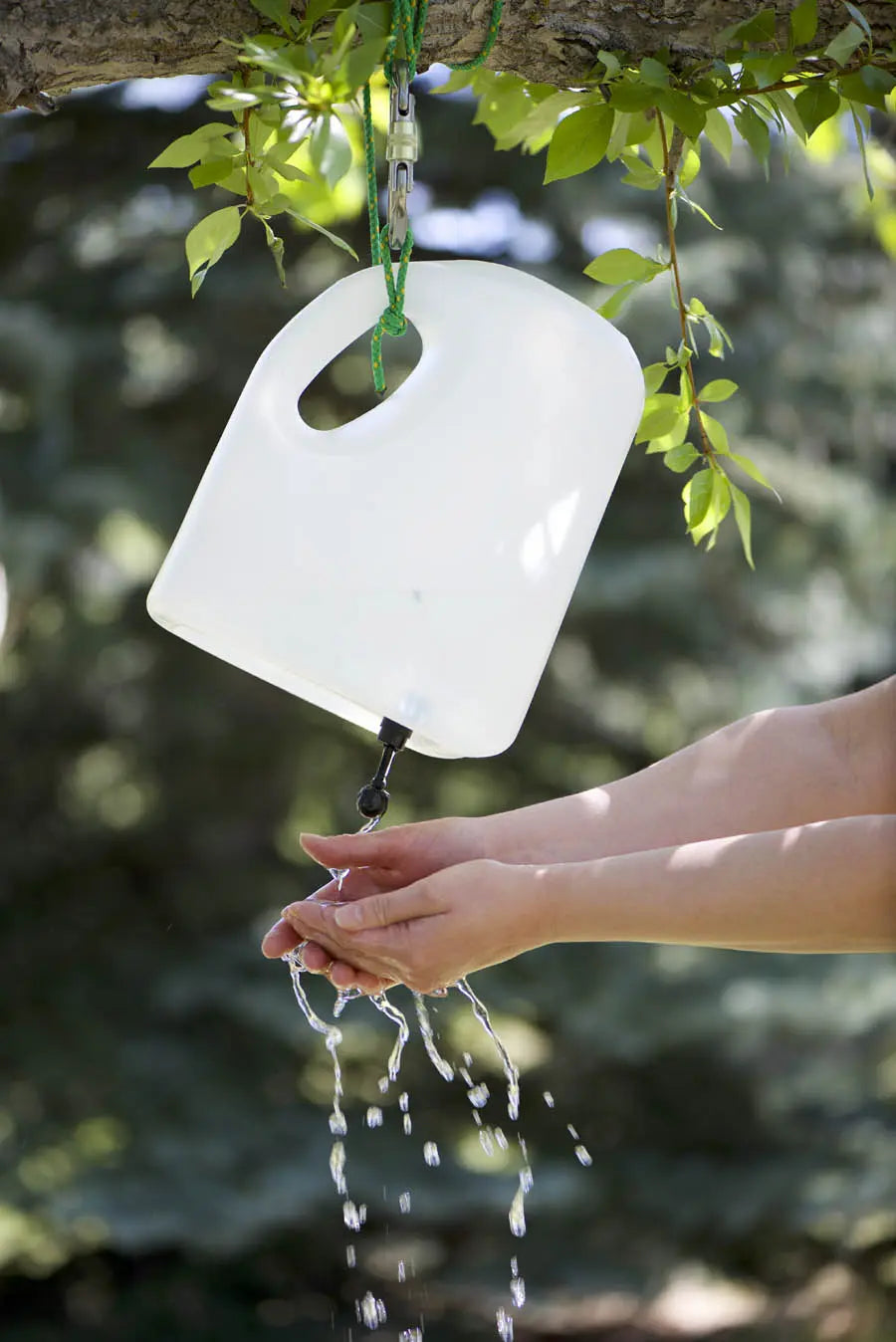 Water jug Faucet on detergent jug